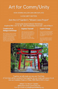 a poster for woven lives project making willow panels